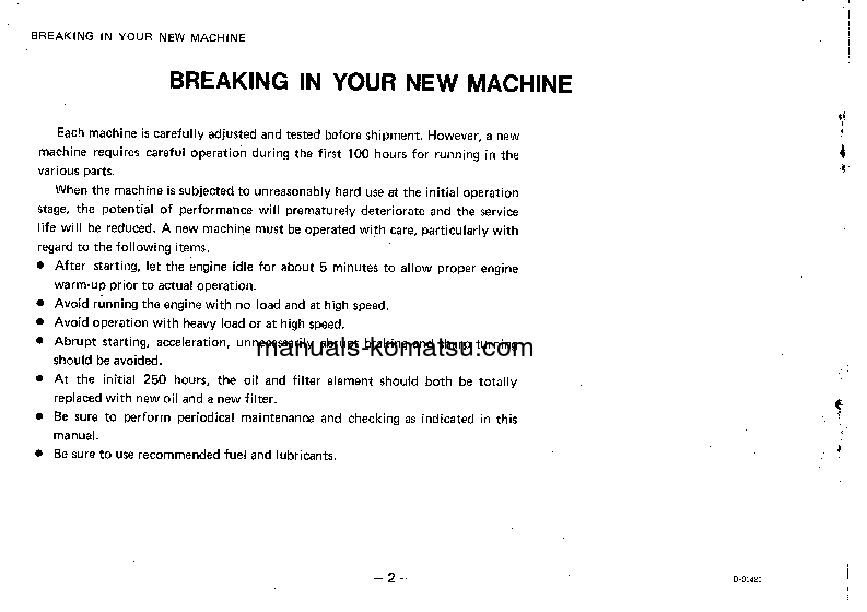 Protected: D455A-1(JPN) S/N 1004-1012 Operation manual (English)