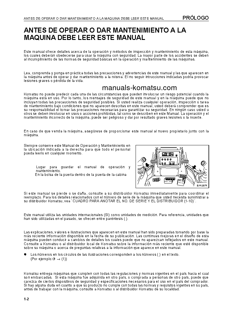 Protected: D475A-5(JPN)-E0 S/N 30071-UP Operation manual (Spanish)
