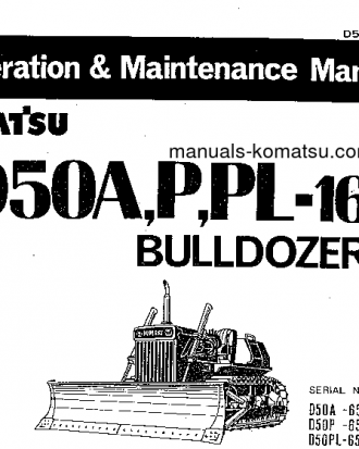 D50P-16(JPN) S/N 65001-68000 Operation manual (English)