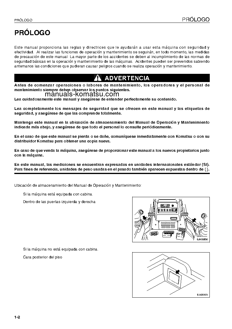 Protected: D61EX-15(BRA) S/N B40001-UP Operation manual (Spanish)