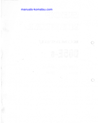 D65E-6(JPN) Shop (repair) manual (English)
