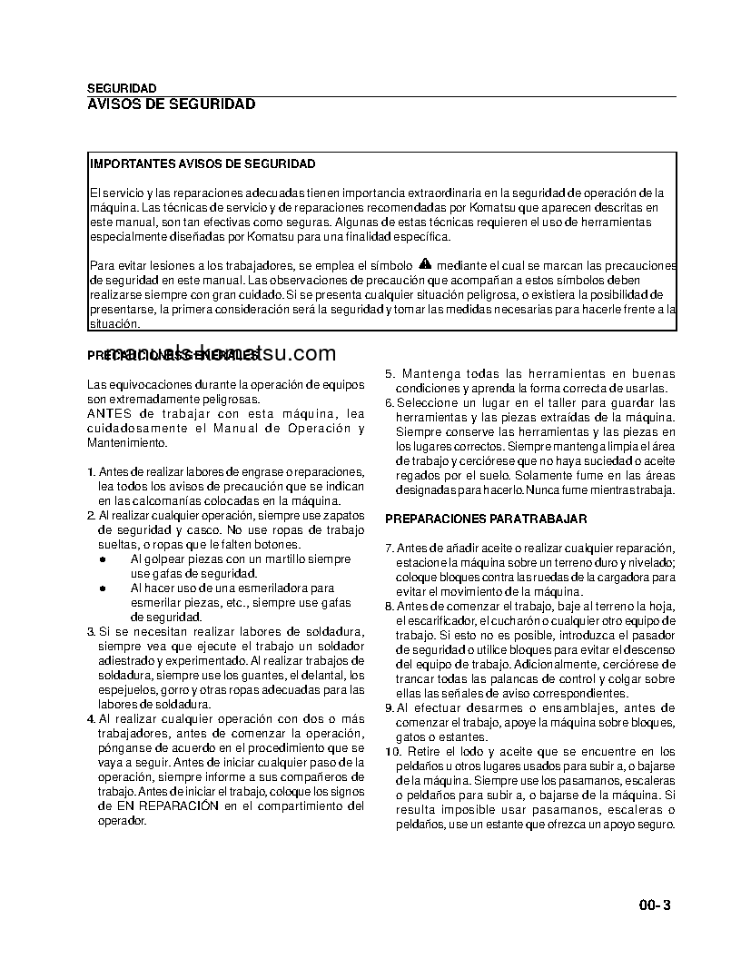 Protected: D65P-12(JPN) S/N 60001-60390 Shop (repair) manual (Spanish)