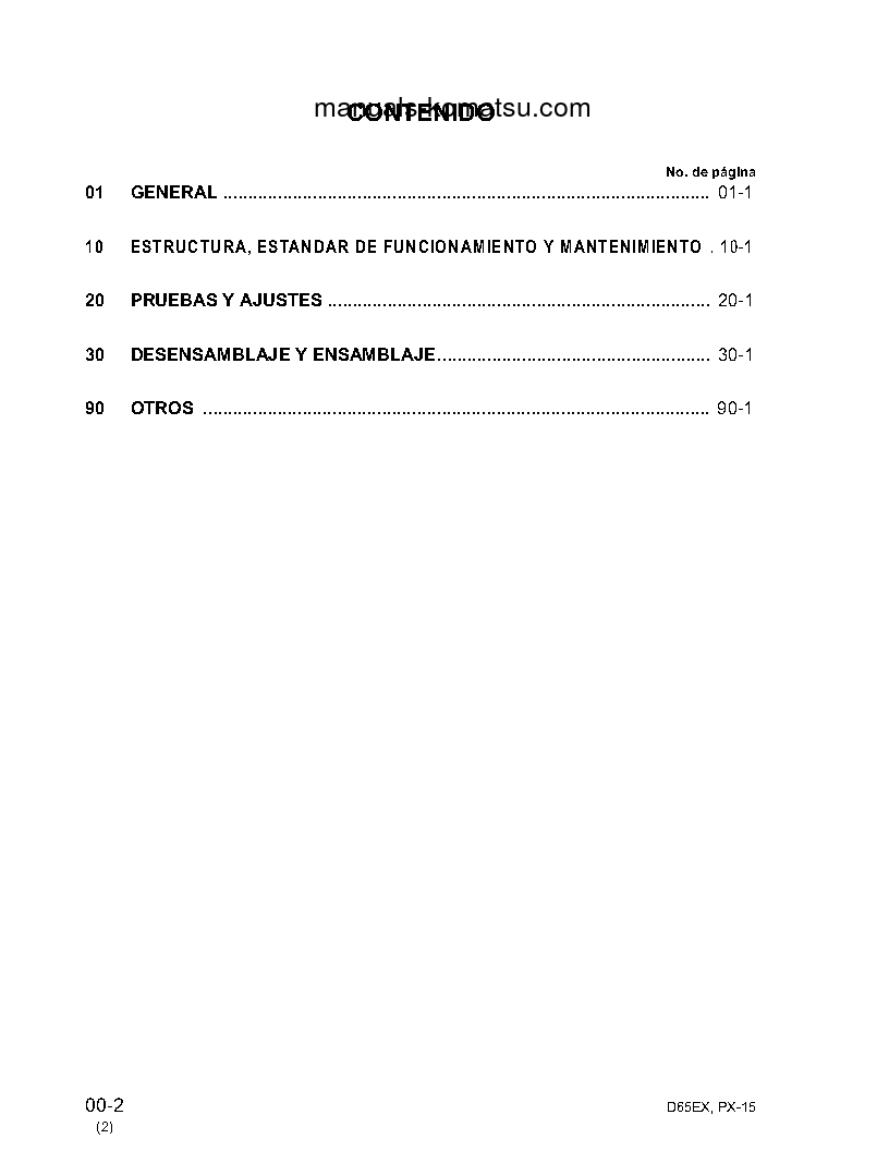 Protected: D85PX-15(JPN) S/N 1001-UP Shop (repair) manual (Spanish)