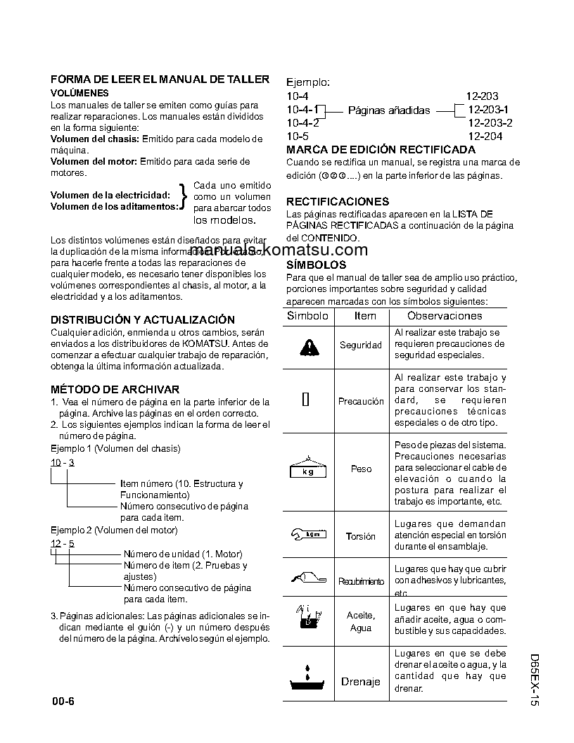 Protected: D85PX-15(JPN) S/N 1001-UP Shop (repair) manual (Spanish)
