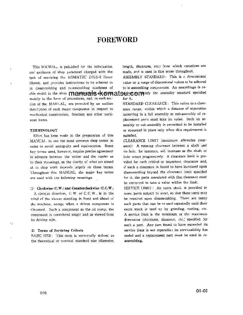 Protected: D75S-2(JPN) S/N 1004-UP Shop (repair) manual (English)