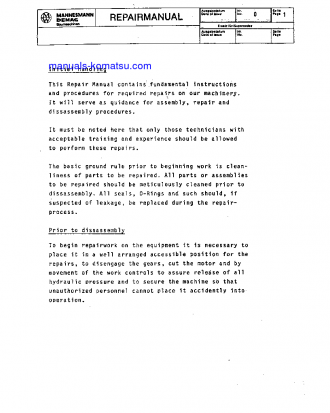 HYDRAULIC S(DEU)-OVELS S/N ALL Shop (repair) manual (English)