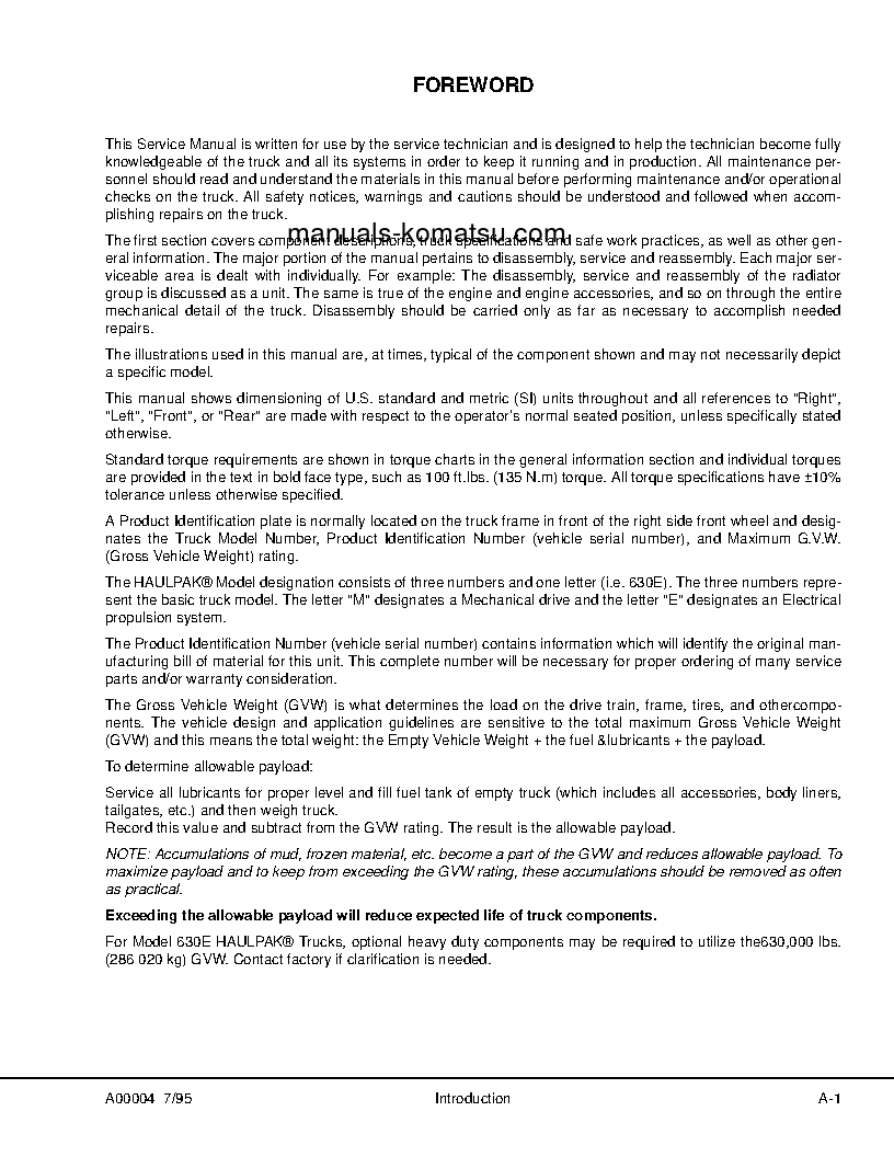 Protected: 630E(USA) S/N AFE46-U-UP Shop (repair) manual (English)