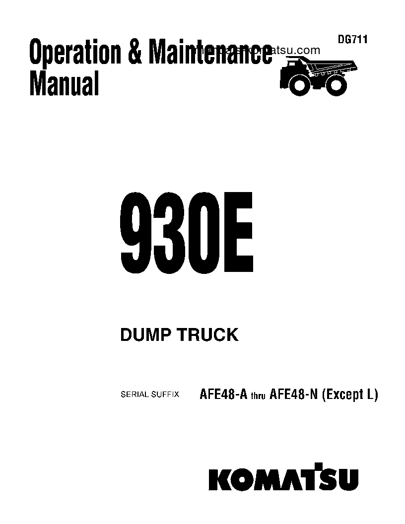 930E(USA) S/N 32658 Operation manual (English)