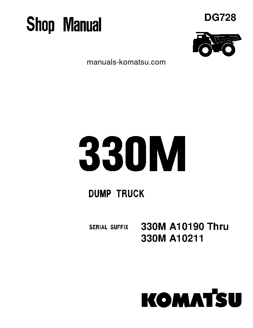 330M(USA)-SA12V140Z-1 ENG S/N A10190-A10211 Shop (repair) manual (English)