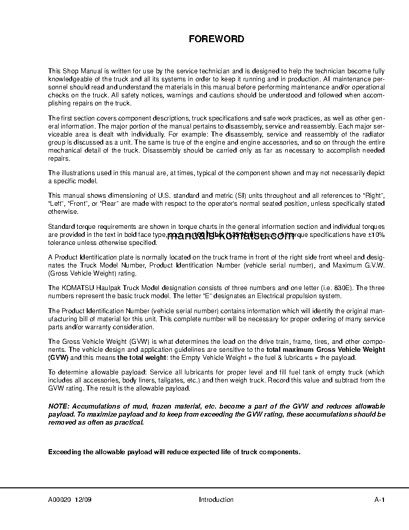 Protected: 830E(USA) S/N A30544-A30606 Shop (repair) manual (English)