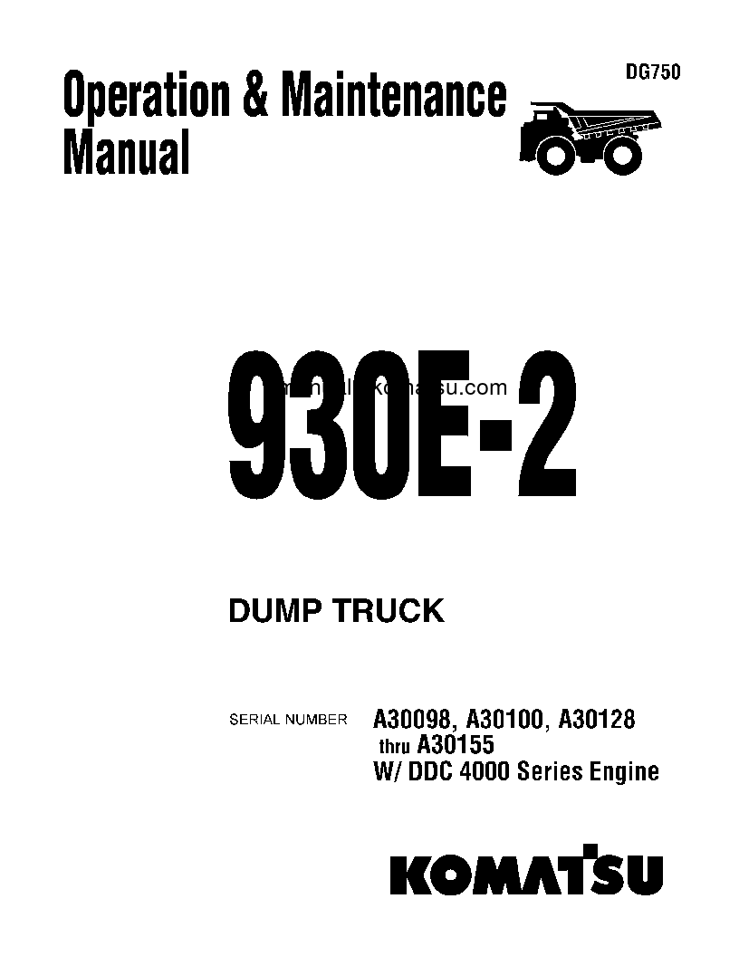 930E-2(USA)-5 S/N A30098 Operation manual (English)