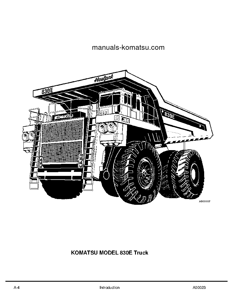 Protected: 830E(USA) S/N A30607-A30624 Shop (repair) manual (English)