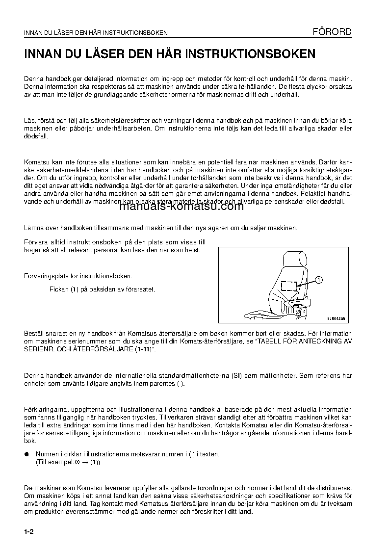 Protected: WA600-6(JPN) S/N 60634-UP Operation manual (Swedish)