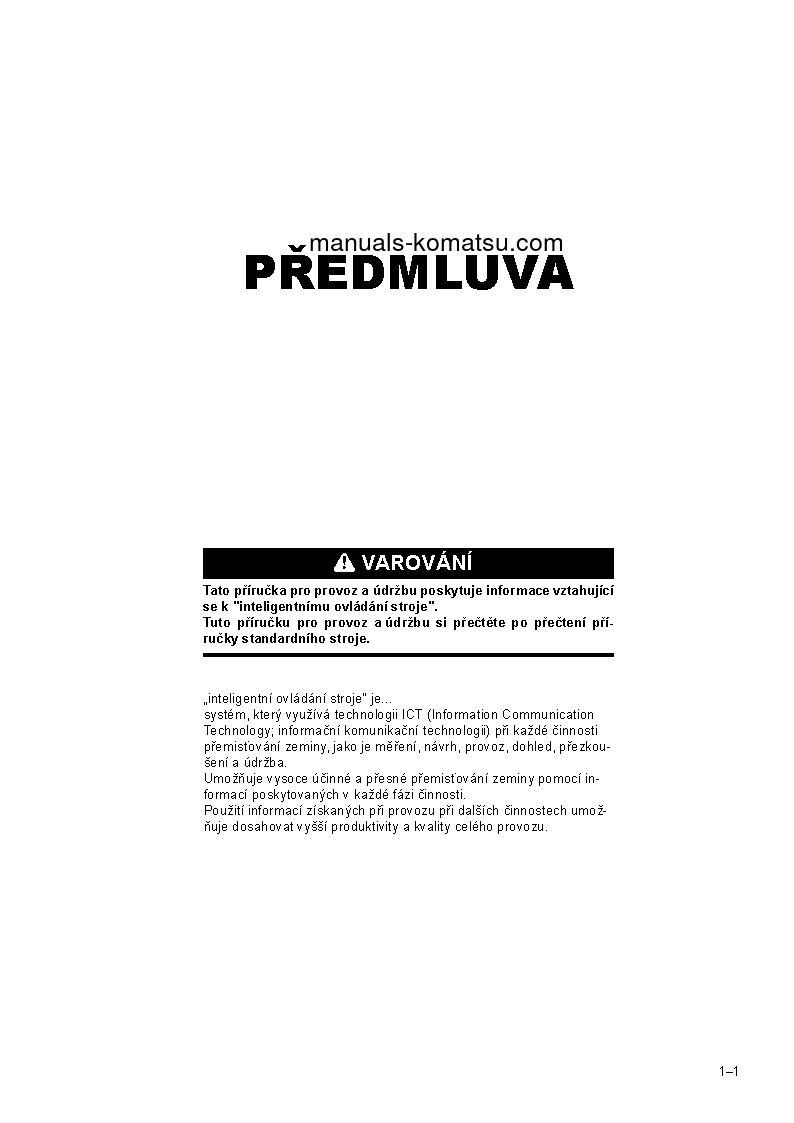 Protected: D61EXI-23(JPN) S/N 30324-UP Operation manual (Czech)