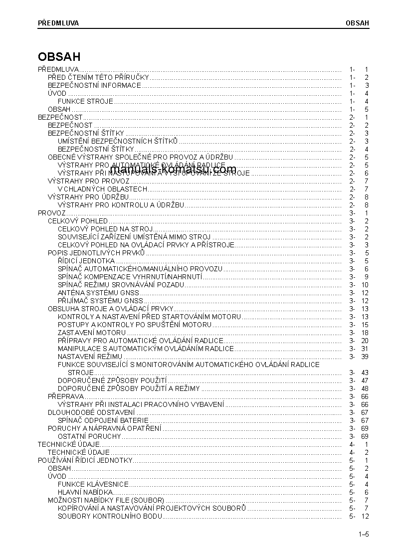 Protected: D61EXI-23(JPN) S/N 30324-UP Operation manual (Czech)