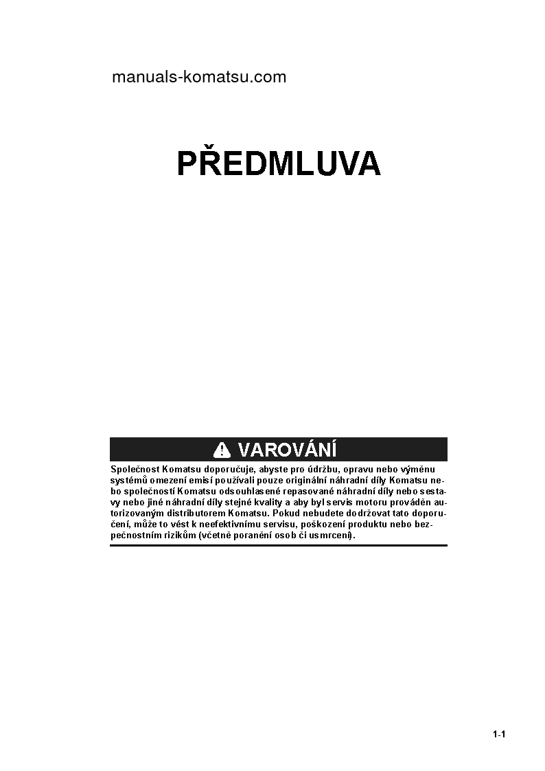 Protected: GD675-6(JPN) S/N 60001-UP Operation manual (Czech)