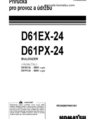 D61EX-24(JPN) S/N 40001-UP Operation manual (Czech)