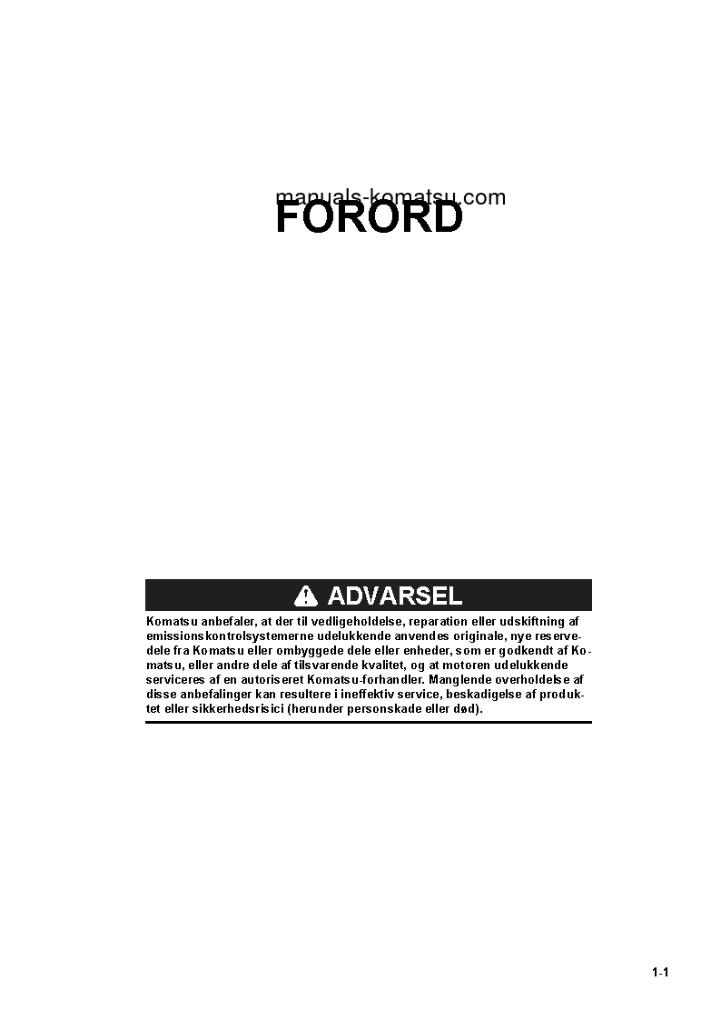 Protected: D65PX-18(JPN) S/N 90001-UP Operation manual (Danish)