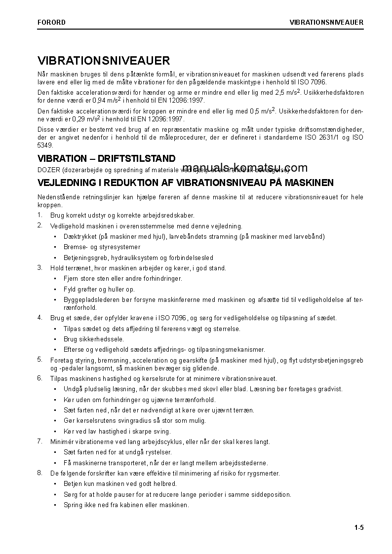 Protected: D65PX-18(JPN) S/N 90001-UP Operation manual (Danish)