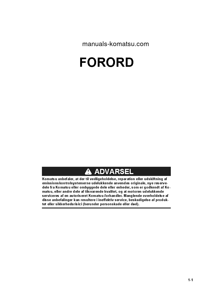 Protected: D85EX-18(JPN) S/N 22001-UP Operation manual (Danish)