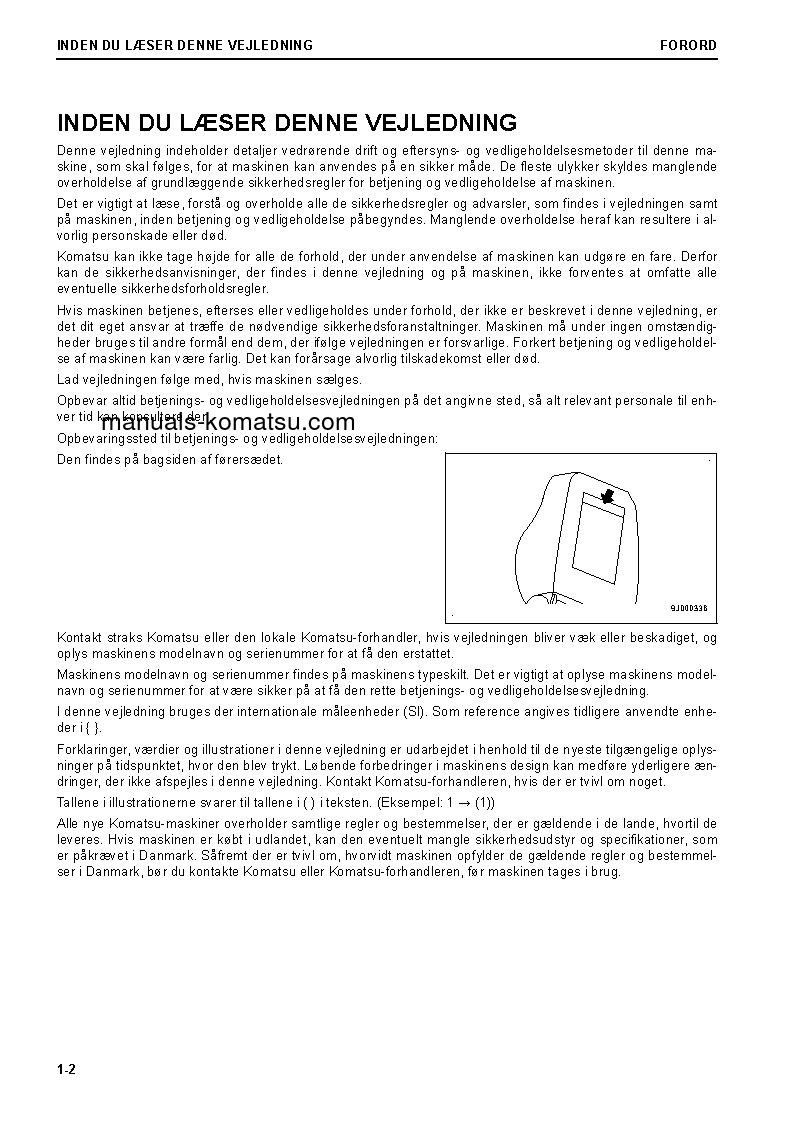 Protected: D85EX-18(JPN) S/N 22001-UP Operation manual (Danish)