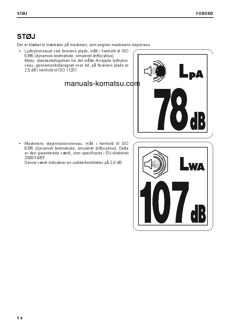 Protected: D61PX-24(JPN) S/N 40001-UP Operation manual (Danish)