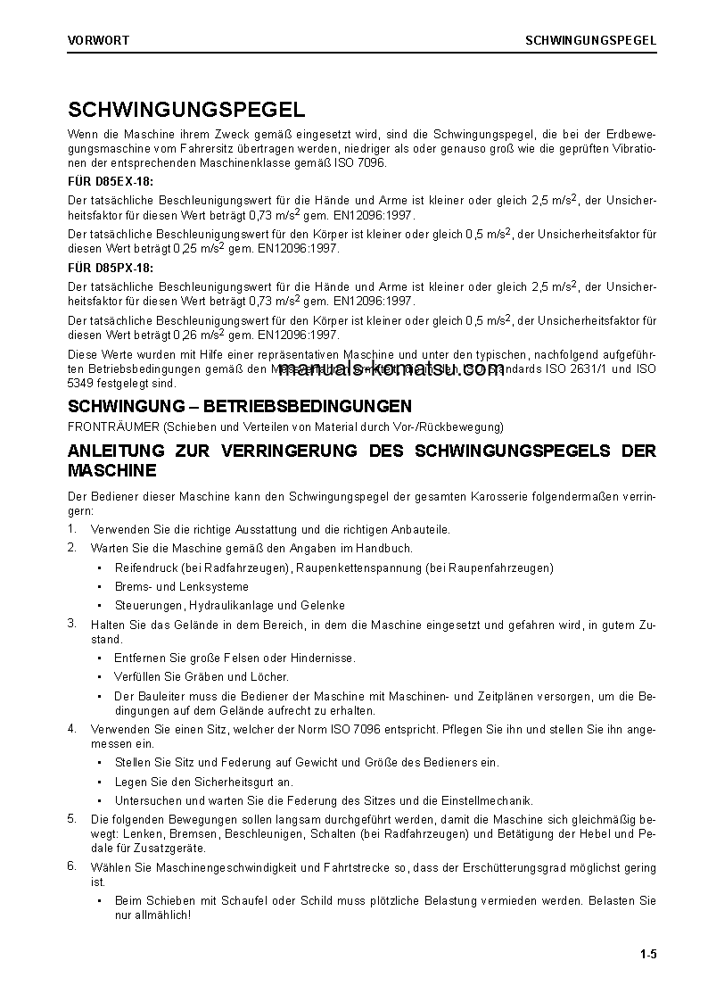 Protected: D85EX-18(JPN) S/N 22001-UP Operation manual (German)