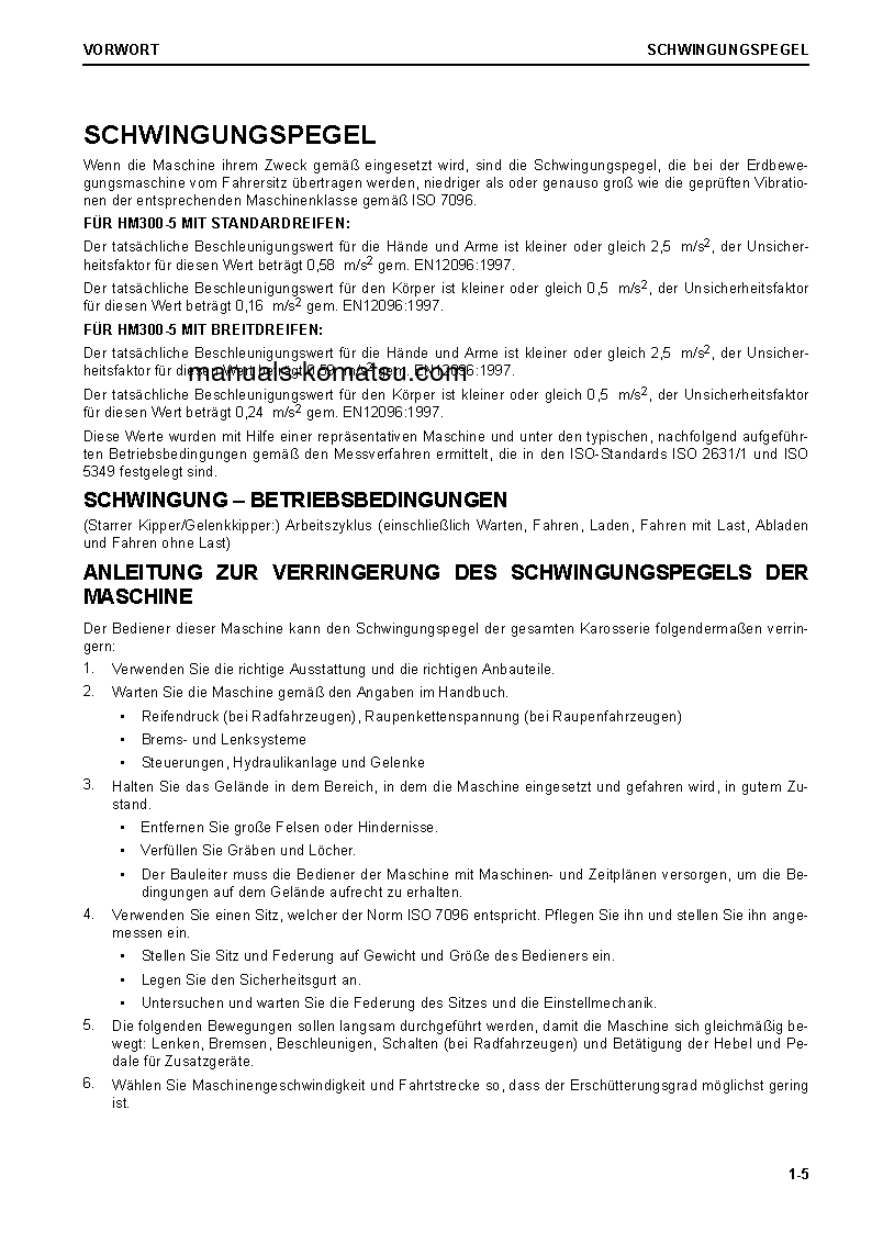 Protected: HM300-5(JPN) S/N 10001-UP Operation manual (German)