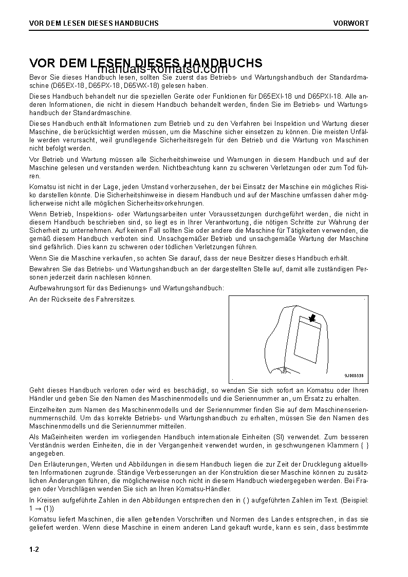 Protected: D65EXI-18(JPN) S/N 90023-UP Operation manual (German)