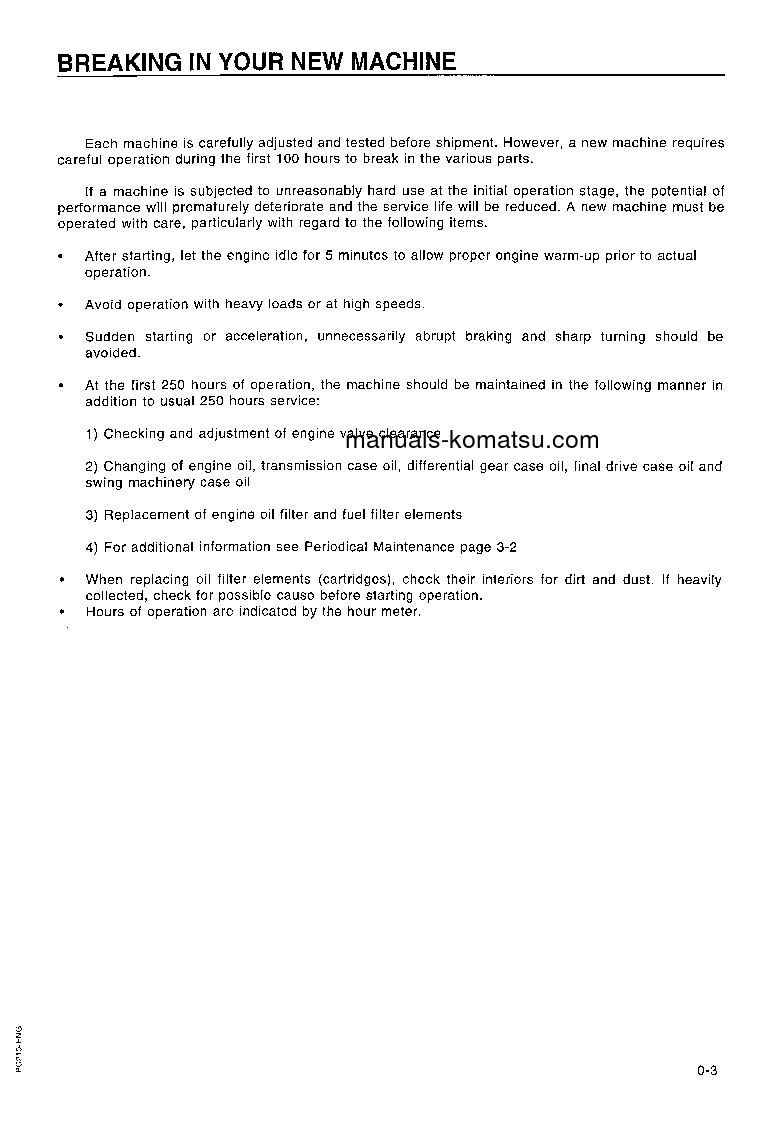 Protected: PC210-5(GBR)-K S/N K21558-UP Operation manual (English)
