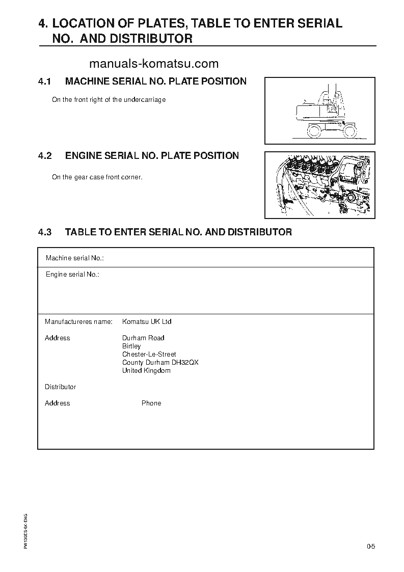 Protected: PW130ES-6(GBR)-K S/N K30545-K31999 Operation manual (English)