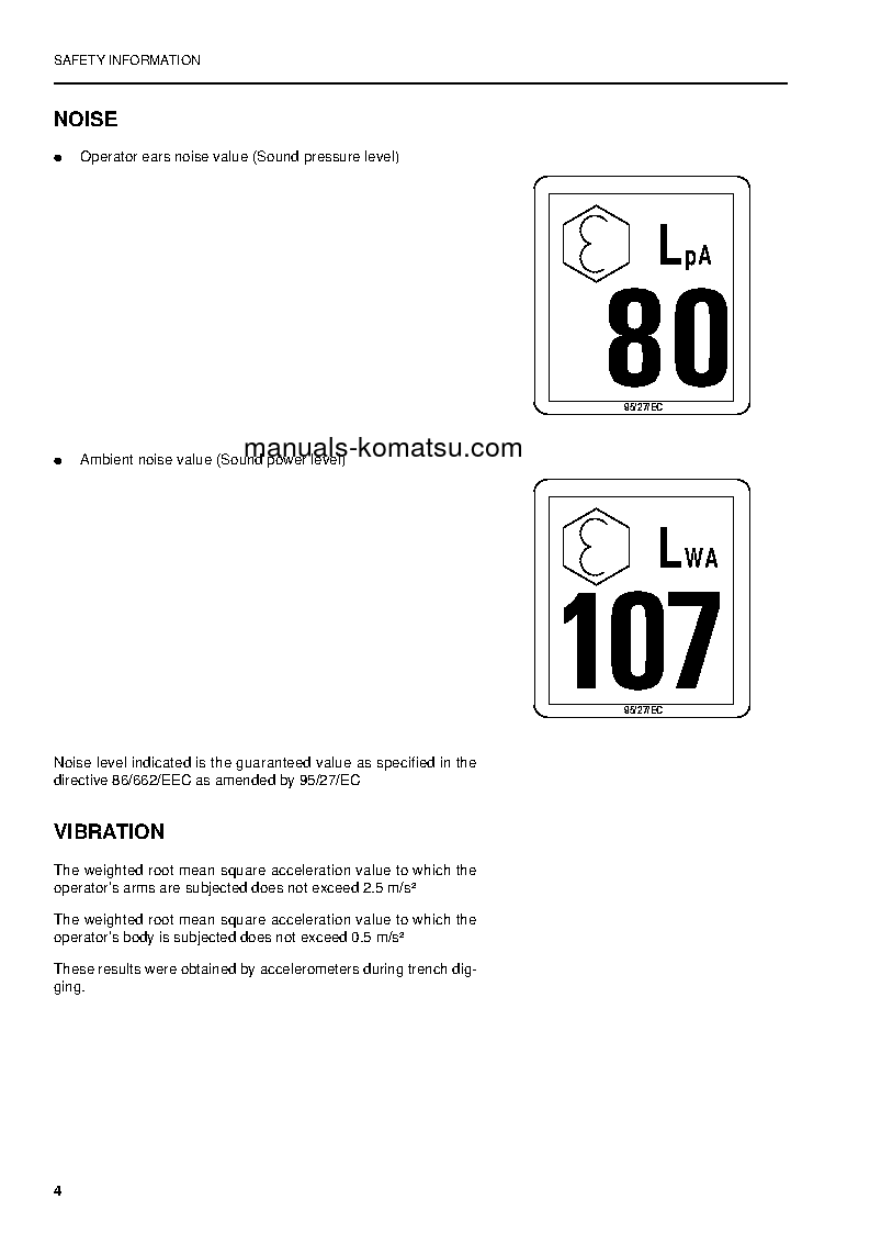 Protected: PC340LC-6(GBR)-K S/N K34041-UP Operation manual (English)