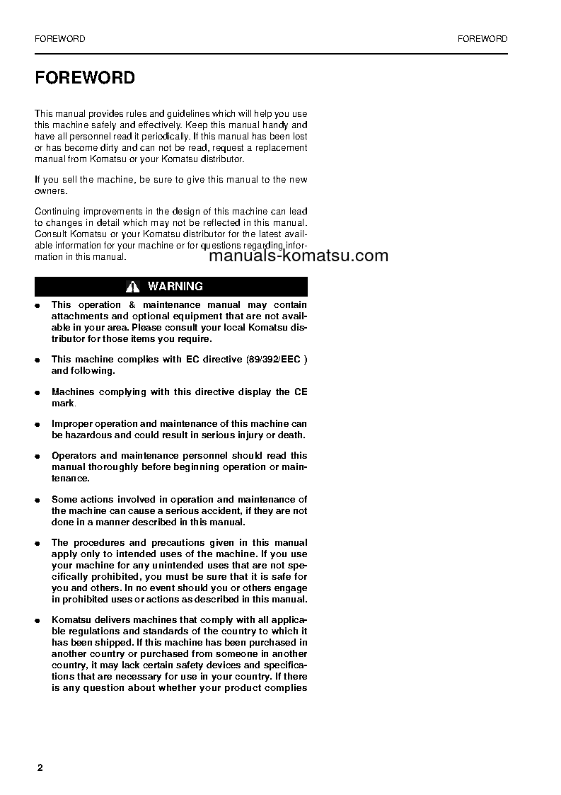 Protected: PC750SE-6(GBR)-K S/N K32001-K32029 Operation manual (English)