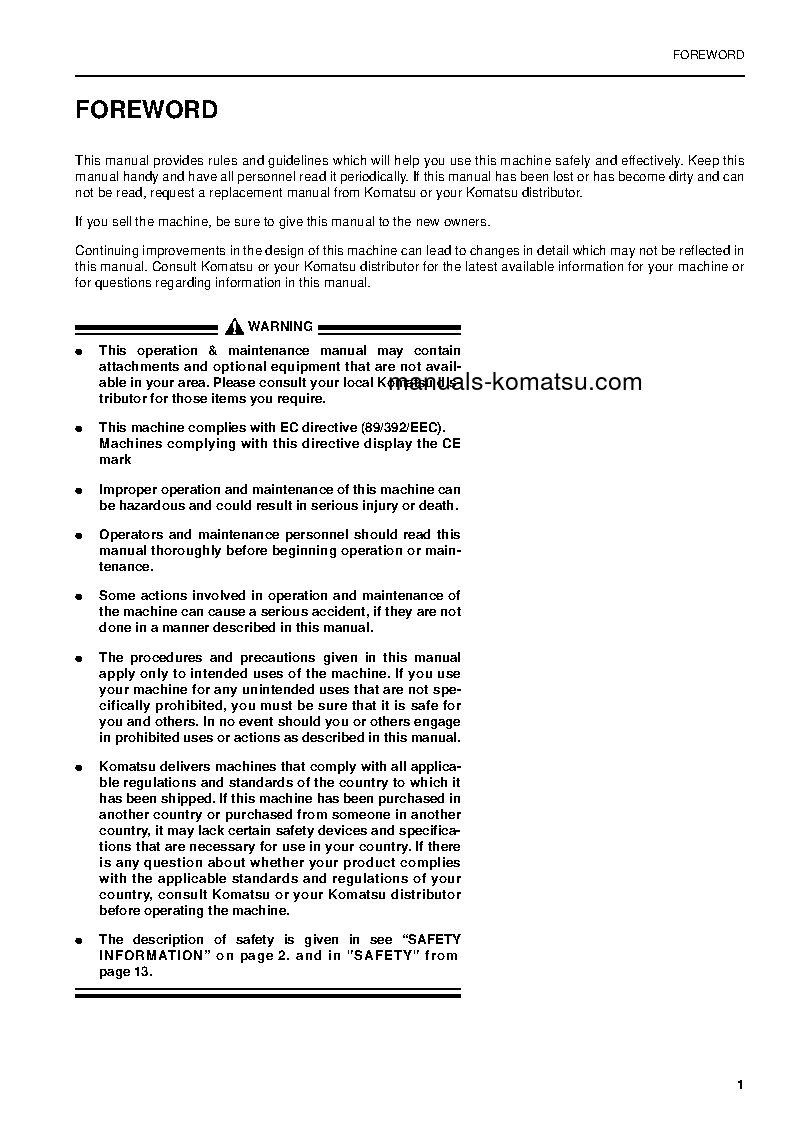 Protected: PC290NLC-6(GBR)-K S/N K34094-UP Operation manual (English)