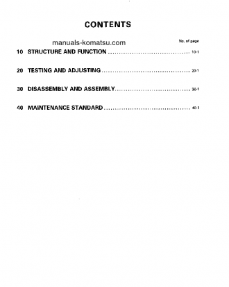 PW170-5(GBR)-K S/N K20001-UP Shop (repair) manual (English)