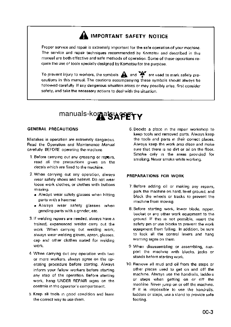 Protected: PW170-5(GBR)-K S/N K20001-UP Shop (repair) manual (English)