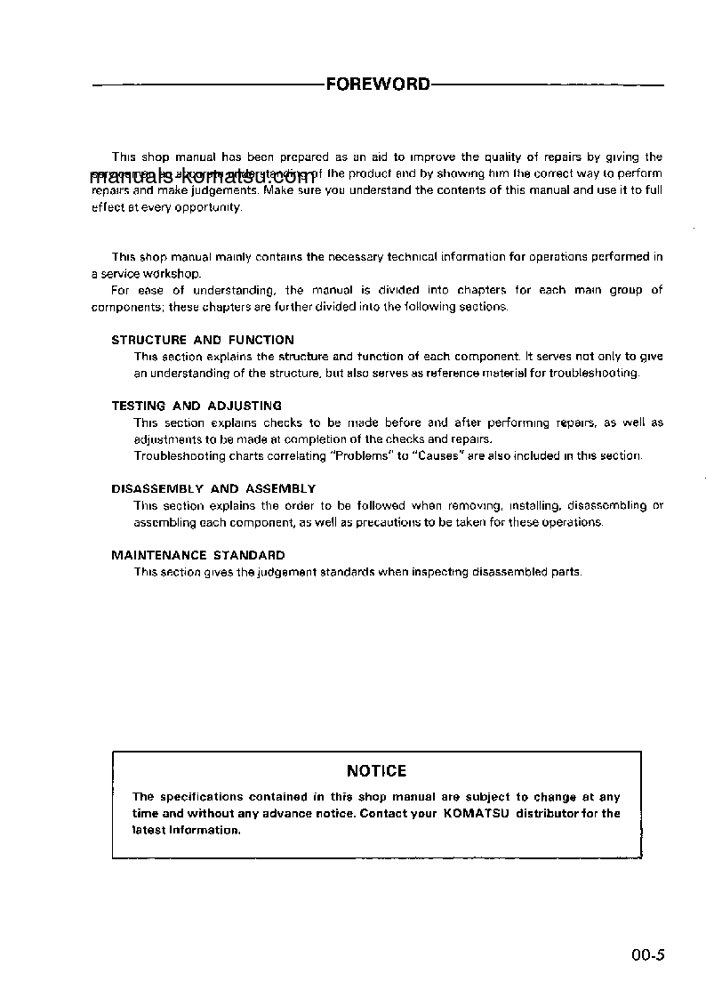 Protected: PW170-5(GBR)-K S/N K20001-UP Shop (repair) manual (English)