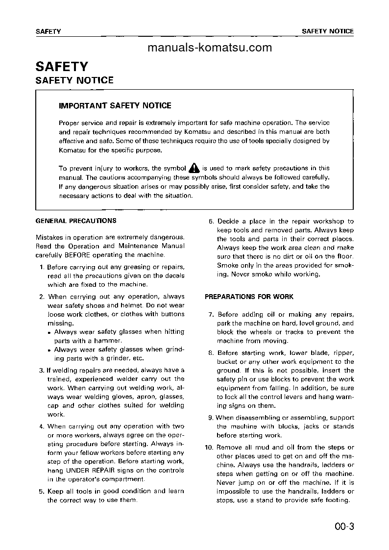 Protected: PW130-6(GBR)-K S/N K30001-UP Shop (repair) manual (English)