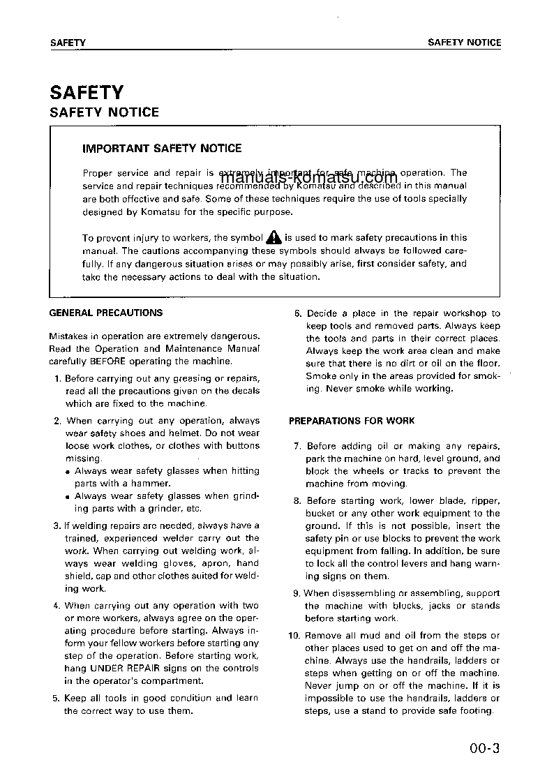 Protected: PC750SE-6(GBR)-K S/N K30001-K30054 Shop (repair) manual (English)
