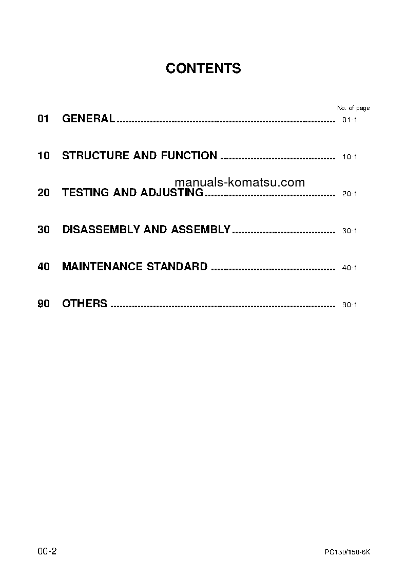 Protected: PC130-6(GBR)-K S/N K30001-UP Shop (repair) manual (English)