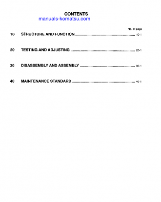 PW170ES-6(GBR)-K S/N K35001-UP Shop (repair) manual (English)