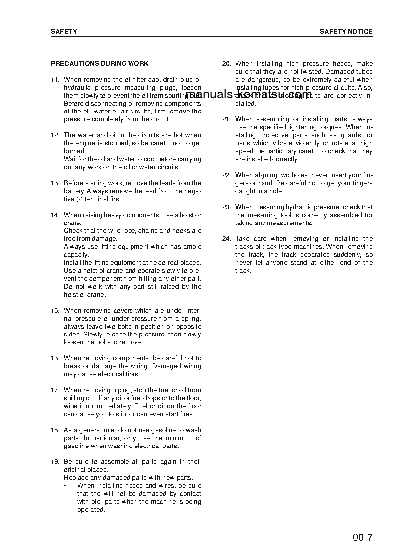 Protected: PC240LC-6(GBR)-K S/N K32001-UP Shop (repair) manual (English)