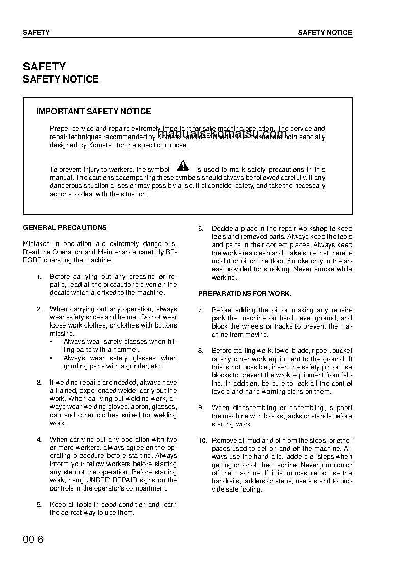 Protected: PC290NLC-6(GBR)-K S/N K30001-UP Shop (repair) manual (English)