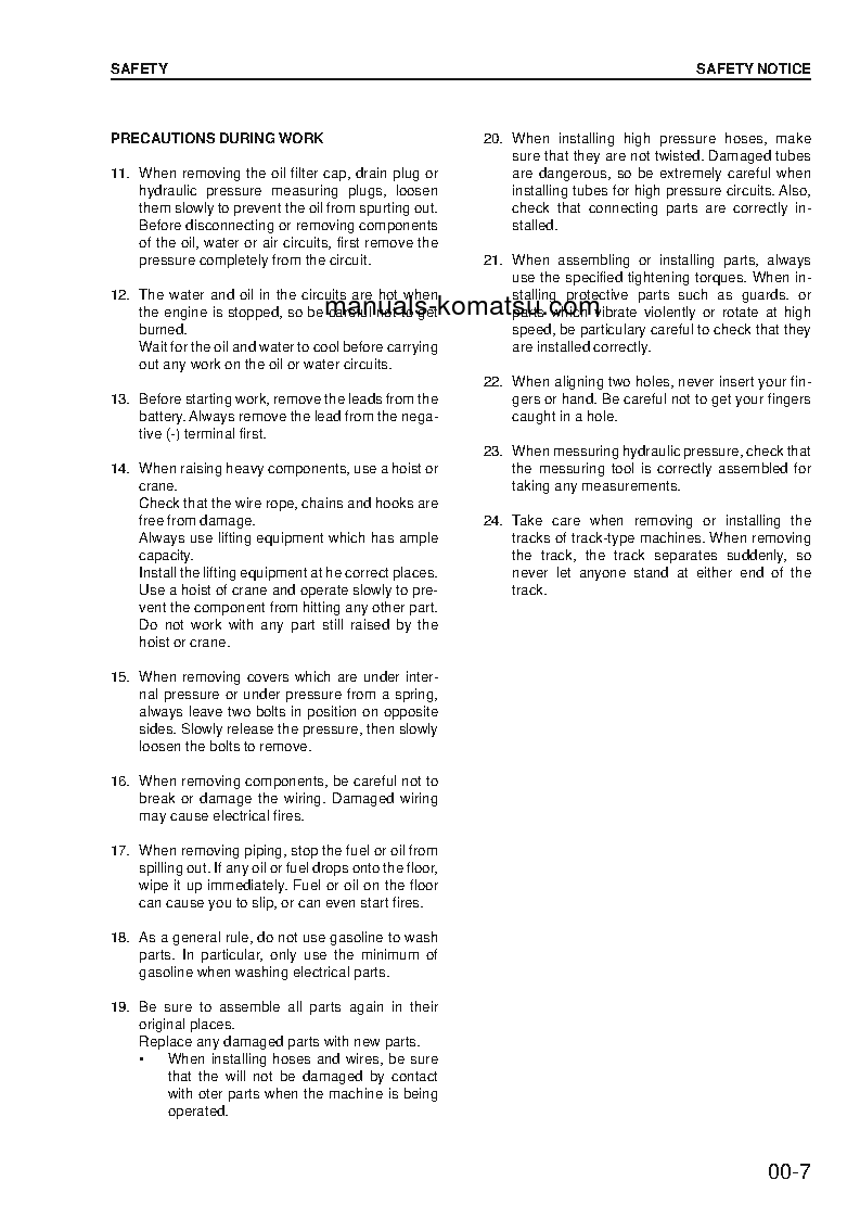 Protected: PC290NLC-6(GBR)-K S/N K30001-UP Shop (repair) manual (English)