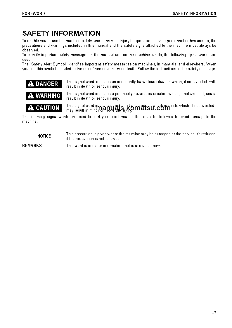 Protected: D61PX-23(JPN) S/N 30001-UP Operation manual (English)