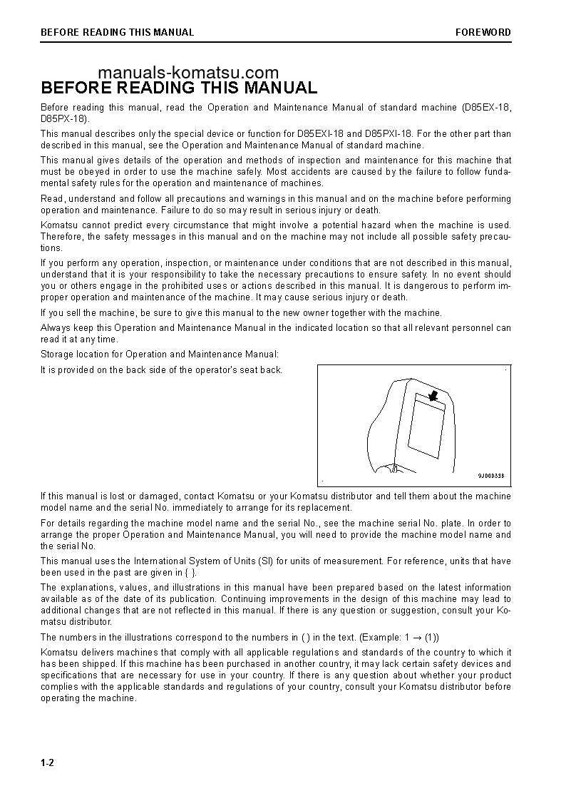Protected: D85PXI-18(JPN) S/N 22083-UP Operation manual (English)