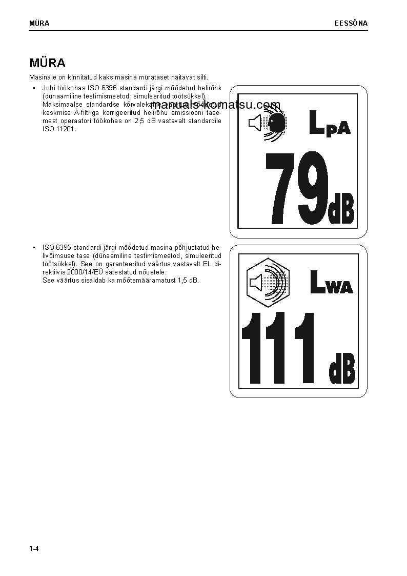 Protected: D85PX-18(JPN) S/N 22001-UP Operation manual (Estonian)