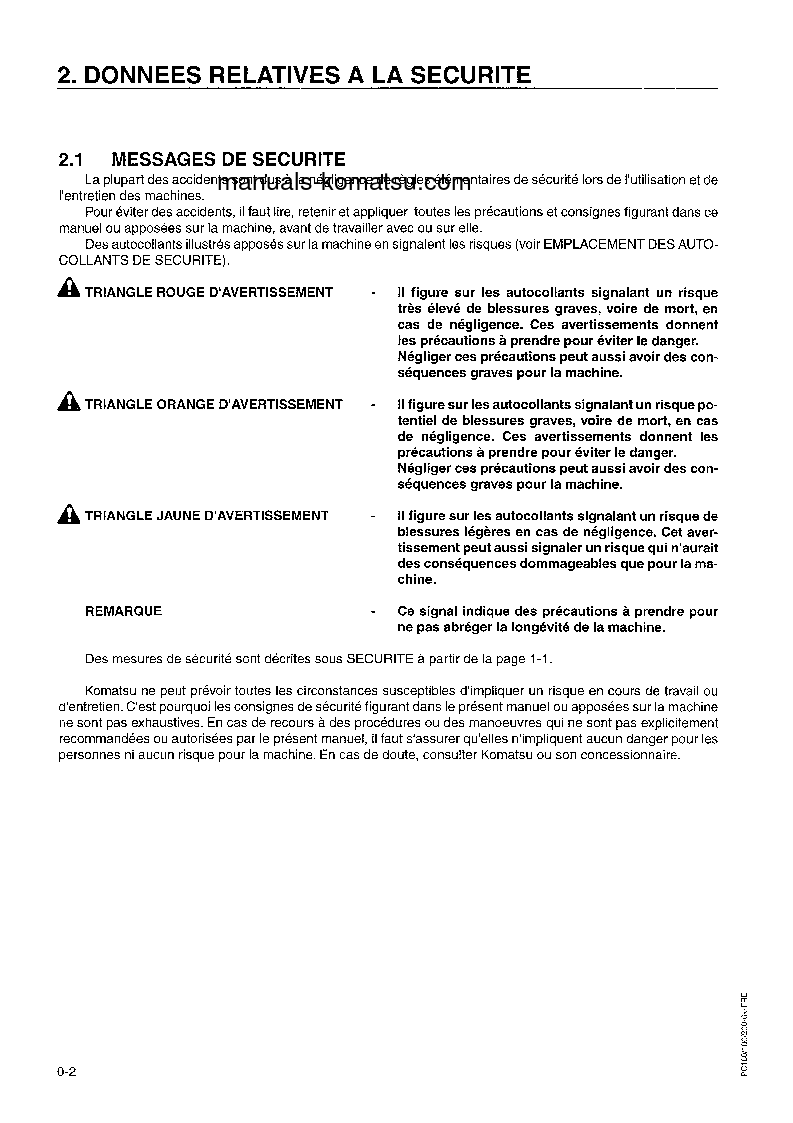 Protected: PC200EL-6(GBR)-K S/N K30001-K32000 Operation manual (French)