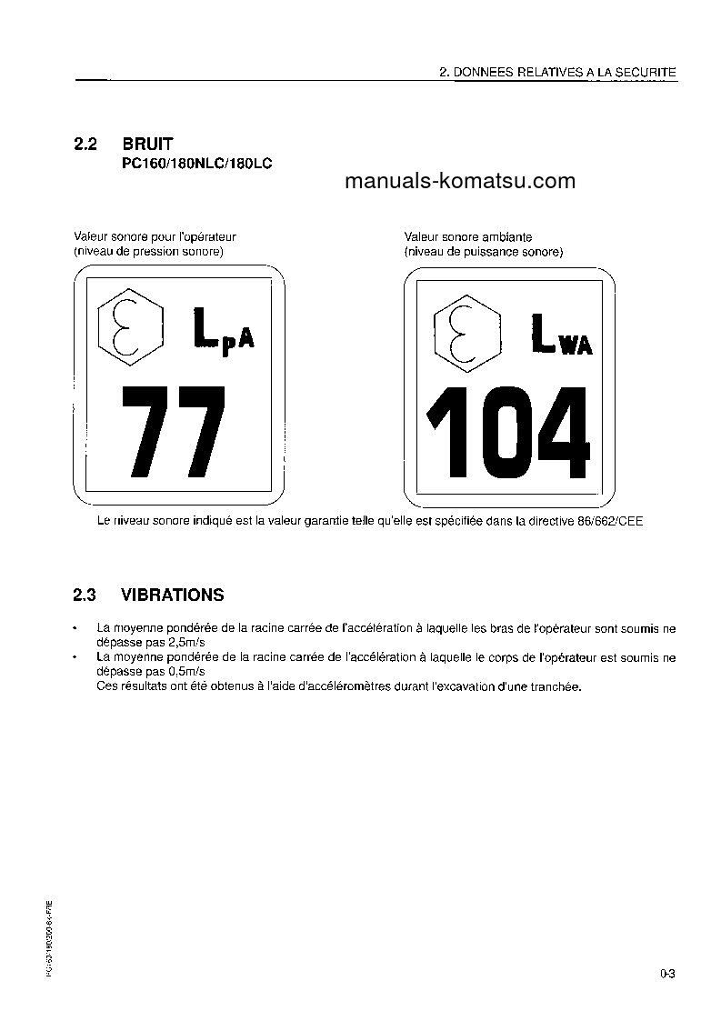 Protected: PC200EL-6(GBR)-K S/N K30001-K32000 Operation manual (French)