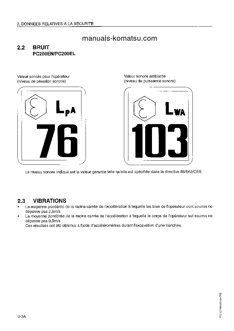 Protected: PC200EL-6(GBR)-K S/N K30001-K32000 Operation manual (French)